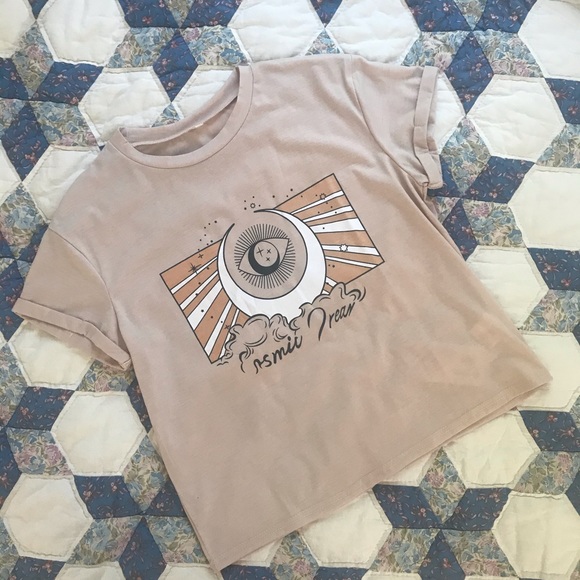 Boho Cosmic Dream Eye Cropped Tee - Picture 2 of 7